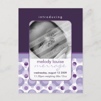 BABY ANNOUNCEMENT :: hello baby 4 Postcard