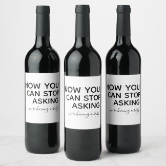 Baby Announcement Wine Labels, Bundle of Joy  Label