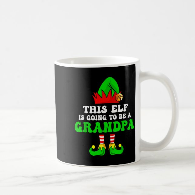 Baby Announcement Xmas Tee This Elf Is Going To Be Coffee Mug (Right)