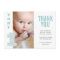 Baby Aqua Chevron 1st Birthday Thank You Photo