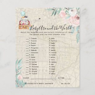 Baby Around The World Baby Shower Game