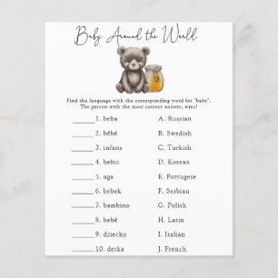 Baby Around the world - Baby Shower Game