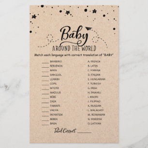 Baby Around the World with Answers Baby Shower