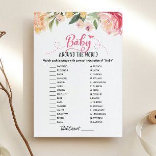 Baby Around the World withAnswers Baby Shower Card