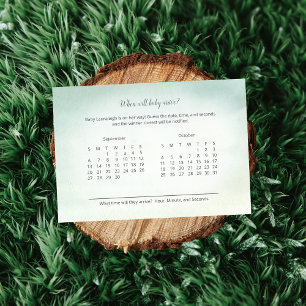 Baby Arrival Prediction Elegant Green White Rose