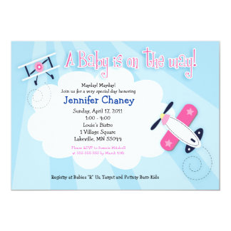 Airplane Baby Shower Invitations & Announcements | Zazzle Canada