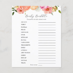 Baby Babble Word Scramble