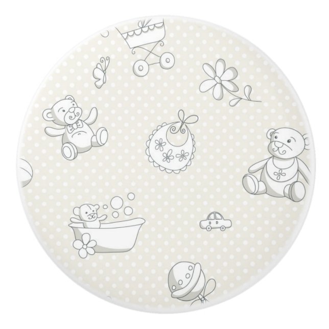 Baby background ceramic knob (Front)