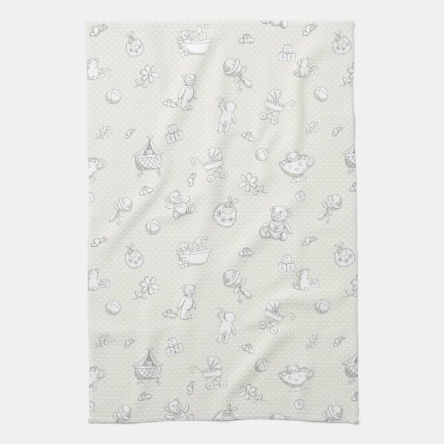 Baby background kitchen towel (Vertical)