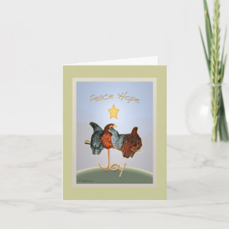 Baby backyard chicken Holiday Card
