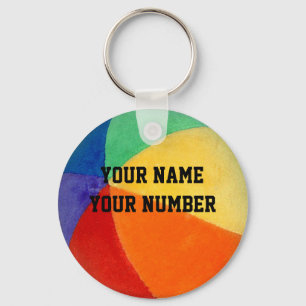 Baby Ball Keychain ID Tag YOUR NAME & Number