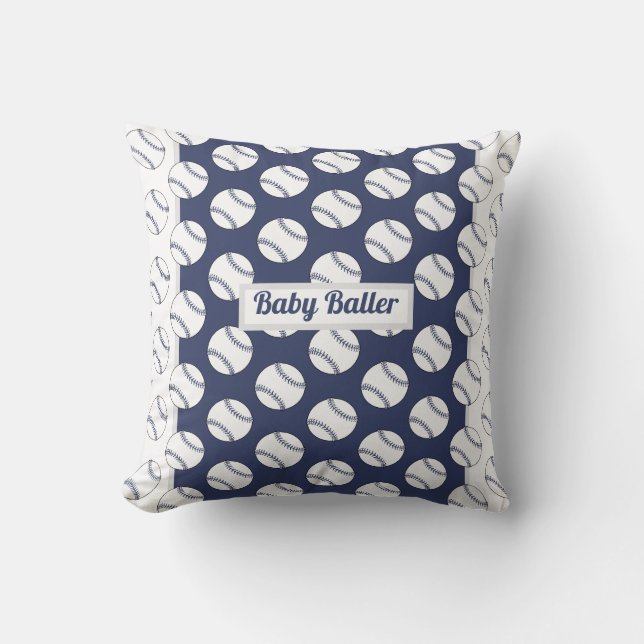 Baby Baller Baby Throw Pillow (Front)