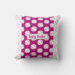 Baby Baller Blanket Throw Pillow