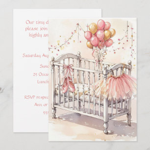 Baby Ballerina Shower Invitation