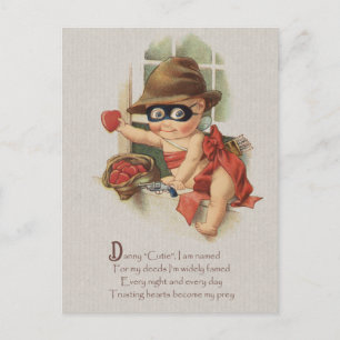 Baby bandit stealing hearts CC0862 Danny Cutie Postcard