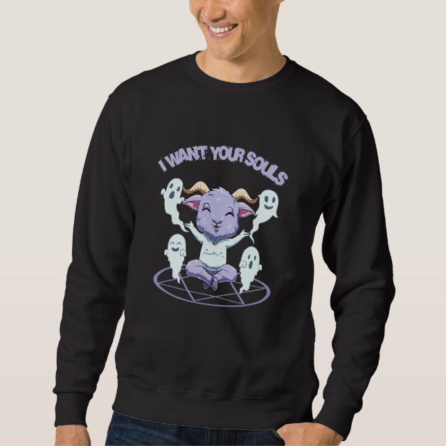 Baby Baphomet Goth Sweatshirt (Front)