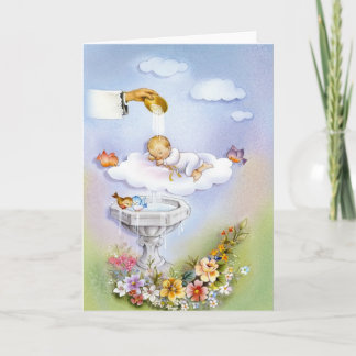 Baby baptism christening invitation card