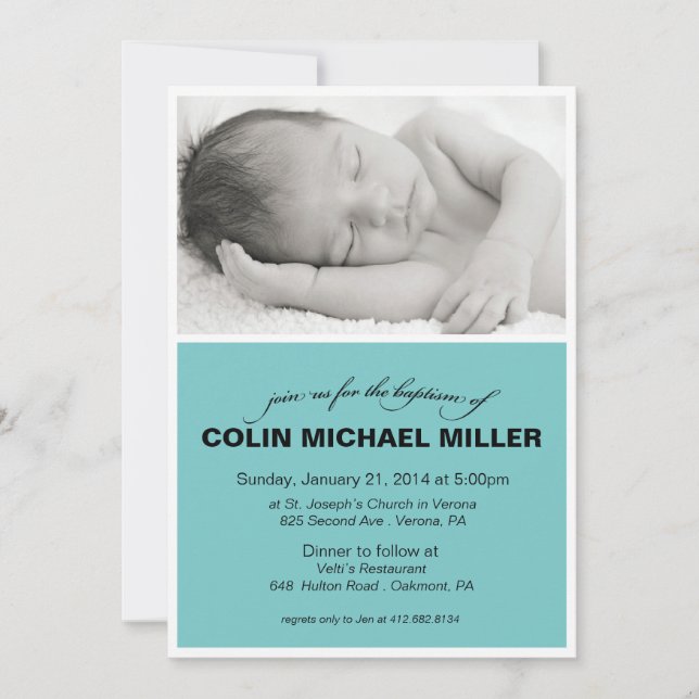 Baby Baptism Invitation (Front)
