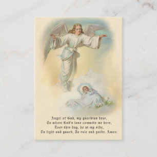 Baby Baptismal Remembrance  Angel Prayer Holy Card