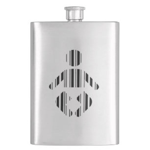 BABY BAR CODE Toddler Barcode Pattern Design Hip Flask