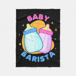 Baby Barista Groovy Nicu Nurse New Dad New Mom Fleece Blanket