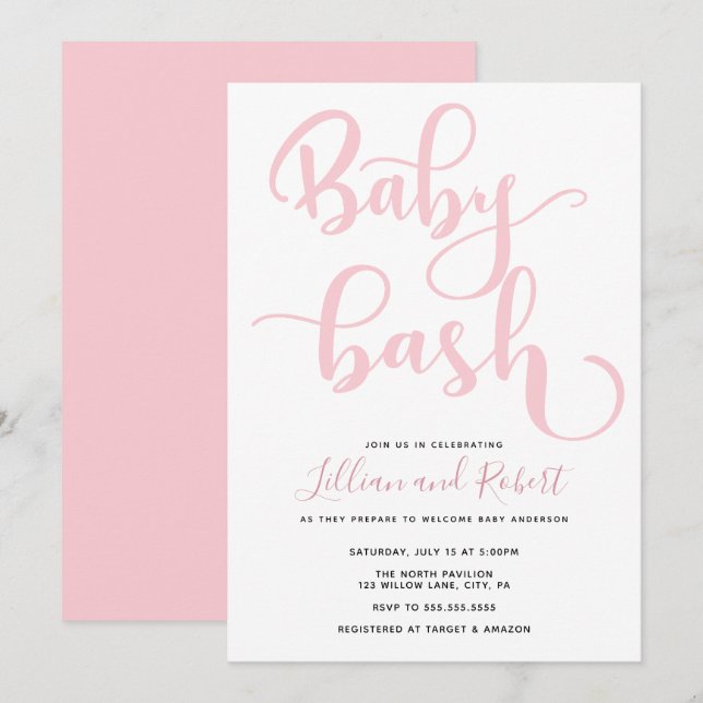 Baby Bash Couples Baby Shower Invitation (Front/Back)