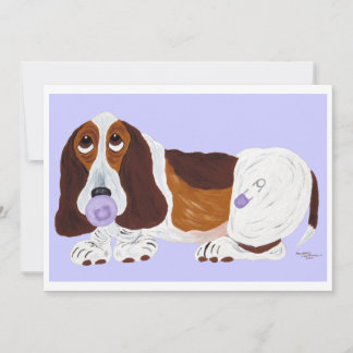 Baby Basset Hound  Invitation
