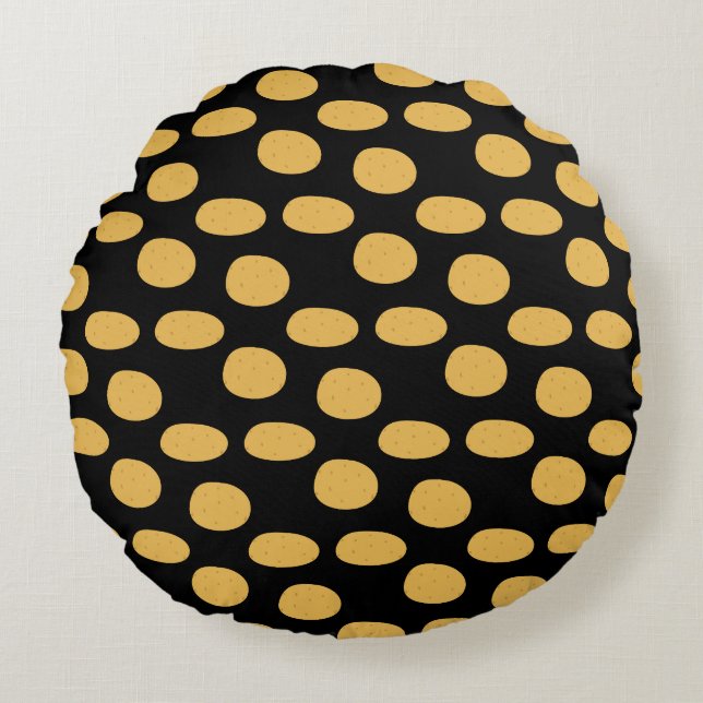 Baby Batatas Round Pillow (Front)