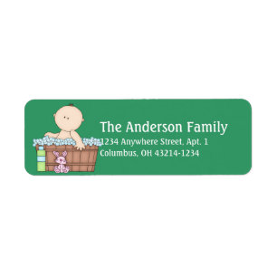 Baby Bathtime Address Labels