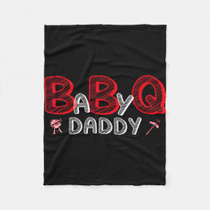 Baby bbq shower daddy baby shower theme matching fleece blanket