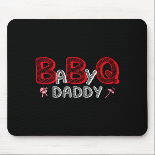 Baby bbq shower daddy baby shower theme matching mouse pad