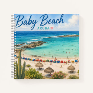 Baby Beach Aruba Caribbean Travel souvenir Notebook