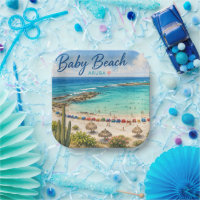 Baby Beach Aruba Caribbean Travel souvenir