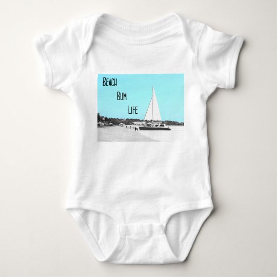 Baby Beach Bum Life Jersey Bodysuit