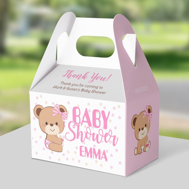 Baby Bear Baby Shower Gable Box - Girl (Creator Uploaded)