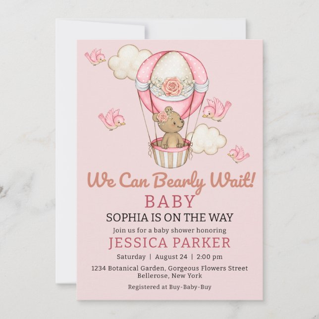 Baby Bear Baby Shower Invitation (Front)