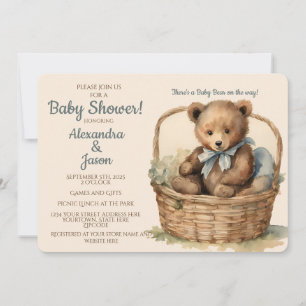 Baby Bear Boys Baby Shower Invitation