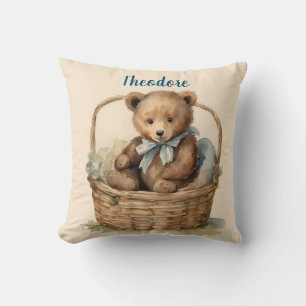 Baby Bear Boys Personalized Throw Pillow