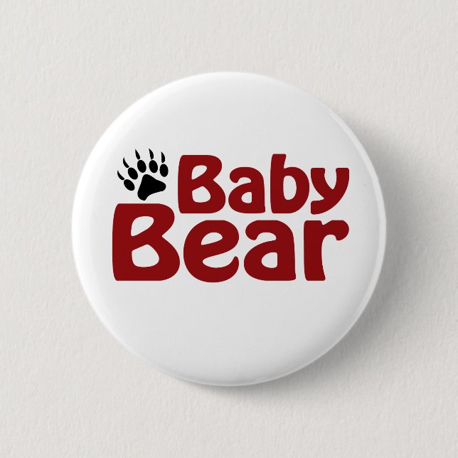 Baby Bear Claw 2 Inch Round Button (Front)