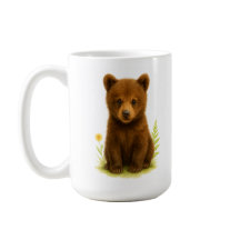 Baby Bear Cub in the Wildflowers