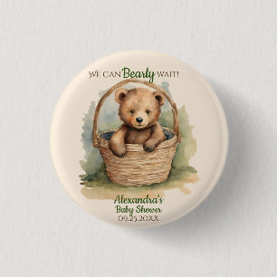 Baby Bear Gender Neutral Baby Shower 1 Inch Round Button