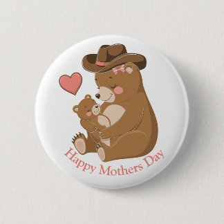 Baby Bear Happy Mother's Day 2 Inch Round Button