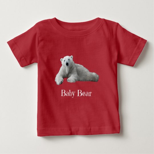 Baby Bear (part of Dad & Me!) white text Baby T-Shirt