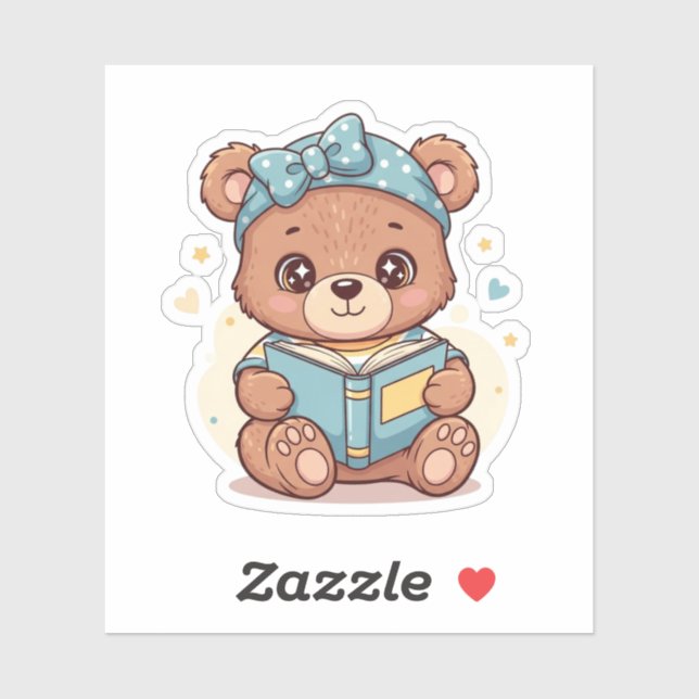 Baby Bear Reading a Book (Sheet)
