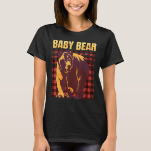 Baby Bear Red Plaid Matching Pajama Family Babies T-Shirt