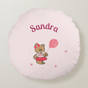 Baby bear round pillow