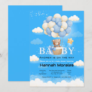Baby Bear Theme Baby Shower Invitation