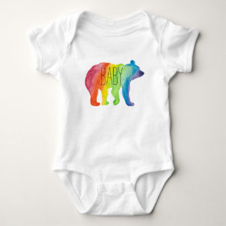 Baby Bear Watercolor Family Pride Bodysuit