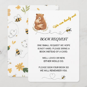 Baby Bear We Can Bearly Wait Book Request Invitation