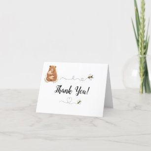 Baby Bear We Can Bearly Wait  Thank You Card